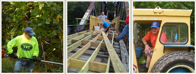 Volunteers at work